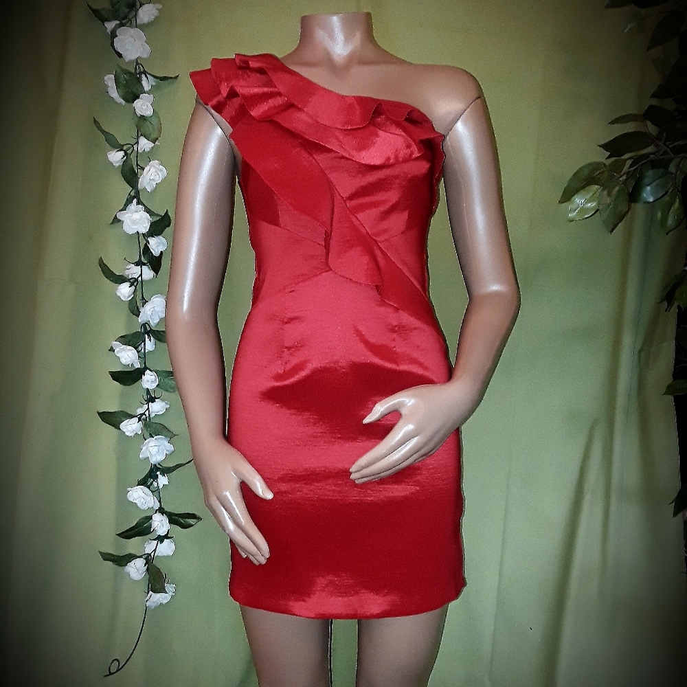 Papaya Red Mini Dress